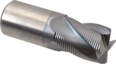 Accupro - 1" Diam, Fine Pitch, 1-1/4" LOC, 4 Flute Solid Carbide Roughing Square End Mill - TiCN Finish, 3" OAL, 1" Shank Diam, Single End, Centercutting, 30° Helix - USA Tool & Supply