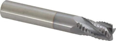 Accupro - 5/16" Diam, Fine Pitch, 7/16" LOC, 4 Flute Solid Carbide Roughing Square End Mill - TiCN Finish, 2" OAL, 5/16" Shank Diam, Single End, Centercutting, 30° Helix - USA Tool & Supply