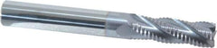 Accupro - 3/8" Diam, Fine Pitch, 1-1/8" LOC, 4 Flute Solid Carbide Roughing Square End Mill - TiCN Finish, 3" OAL, 3/8" Shank Diam, Single End, Centercutting, 30° Helix - USA Tool & Supply
