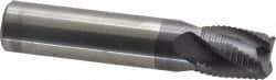 Accupro - 1/2" Diam, Fine Pitch, 5/8" LOC, 4 Flute Solid Carbide Roughing Square End Mill - AlTiN Finish, 2-1/2" OAL, 1/2" Shank Diam, Single End, Centercutting, 30° Helix - USA Tool & Supply