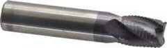 Accupro - 1/2" Diam, Fine Pitch, 5/8" LOC, 4 Flute Solid Carbide Roughing Square End Mill - AlTiN Finish, 2-1/2" OAL, 1/2" Shank Diam, Single End, Centercutting, 30° Helix - USA Tool & Supply