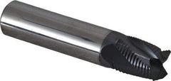 Accupro - 5/8" Diam, Fine Pitch, 3/4" LOC, 4 Flute Solid Carbide Roughing Square End Mill - AlTiN Finish, 3" OAL, 5/8" Shank Diam, Single End, Centercutting, 30° Helix - USA Tool & Supply