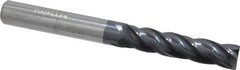 Accupro - 5/16", 4 Flute, Single End, Solid Carbide, Corner Chamfer End Mill - 3" OAL, Right Hand Flute, 1-3/8" LOC, Right Hand Cut - USA Tool & Supply