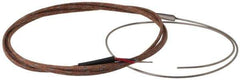 Thermo Electric - 0 to 750°F, T Flexible, Thermocouple Probe - 3 Ft. Cable Length, Stripped Ends, 12 Inch Probe Sheath Length, 3 Sec Response Time - USA Tool & Supply