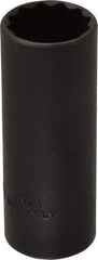 Proto - 15/16", 1/2" Drive, Deep Hand Socket - 12 Points, 3-1/4" OAL, Alloy Steel, Black Finish - USA Tool & Supply