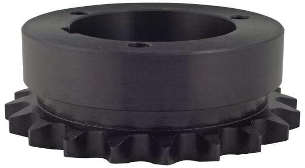 Browning - 22 Teeth, 1/2" Chain Pitch, Chain Size 40, Bushed Roller Chain Sprocket - 3.513" Pitch Diam, 3-3/4" Outside Diam - USA Tool & Supply