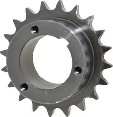 Browning - 20 Teeth, 5/8" Chain Pitch, Chain Size 50, Bushed Roller Chain Sprocket - 4" Pitch Diam, 4.32" Outside Diam - USA Tool & Supply