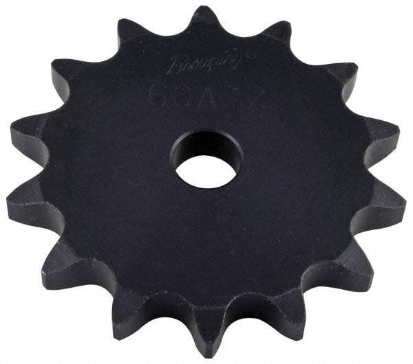 Browning - 45 Teeth, 3/4" Chain Pitch, Chain Size 60, "A" Plate Roller Chain Sprocket - 3/4" Bore Diam, 10-3/4" Pitch Diam, 11.18" Outside Diam - USA Tool & Supply