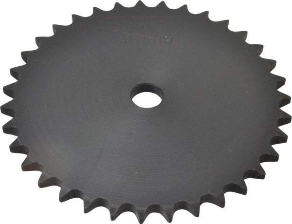 Browning - 35 Teeth, 1/2" Chain Pitch, Chain Size 40, "A" Plate Roller Chain Sprocket - 5/8" Bore Diam, 5-37/64" Pitch Diam, 5.86" Outside Diam - USA Tool & Supply