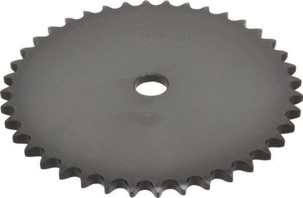 Browning - 40 Teeth, 1/2" Chain Pitch, Chain Size 40, "A" Plate Roller Chain Sprocket - 5/8" Bore Diam, 6.373" Pitch Diam, 6.65" Outside Diam - USA Tool & Supply