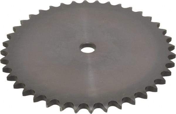 Browning - 40 Teeth, 5/8" Chain Pitch, Chain Size 50, "A" Plate Roller Chain Sprocket - 3/4" Bore Diam, 7.966" Pitch Diam, 8.32" Outside Diam - USA Tool & Supply