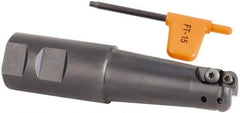 Kennametal - 1" Cutting Diam, 1-1/4" Shank Diam, 1" Max Depth of Cut, Straight Shank Indexable Copy End Mill - 2 Inserts, RD.X 12.. Insert, KDM Toolholder, Through Coolant - USA Tool & Supply