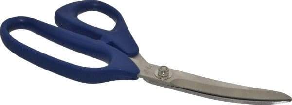 Heritage Cutlery - 3-1/4" LOC, 9" OAL Stainless Steel Standard Shears - Ambidextrous, Plastic Offset Handle, For Poultry Processing - USA Tool & Supply