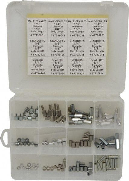 Electro Hardware - Standoff & Spacer Assortments Type: Male/Female Standoffs; Spacers; Threaded Standoffs System of Measurement: Inch - USA Tool & Supply