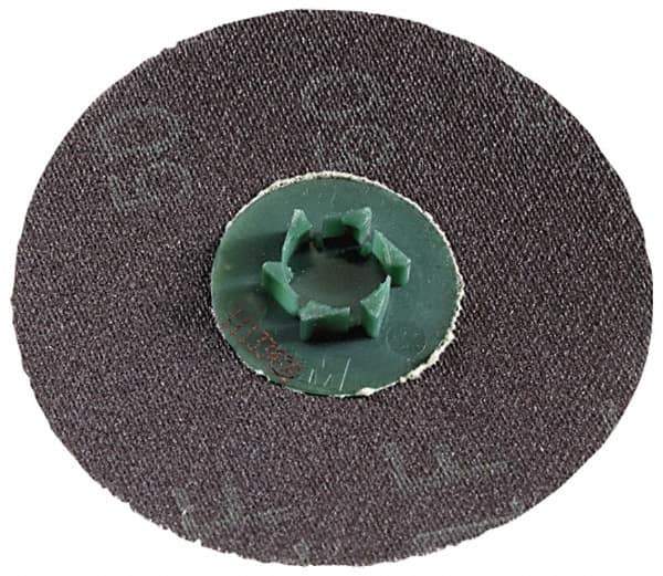 3M - 1-1/2" Disc Diam, 50 Grit, Ceramic Quick Change Disc - Type P Attaching System, Coated, Orange, Coarse Grade, 30,000 RPM, 777F Series - USA Tool & Supply