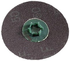 3M - 1-1/2" Disc Diam, 50 Grit, Ceramic Quick Change Disc - Type P Attaching System, Coated, Orange, Coarse Grade, 30,000 RPM, 777F Series - USA Tool & Supply