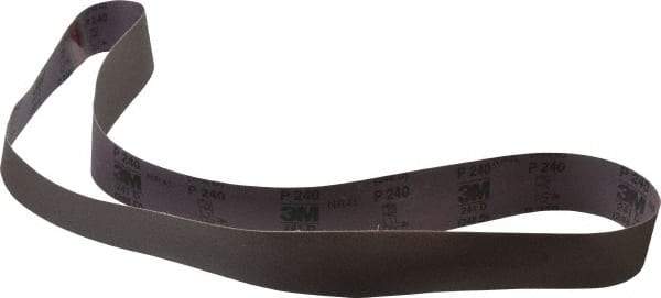 3M - 2" Wide x 60" OAL, 240 Grit, Aluminum Oxide Abrasive Belt - Aluminum Oxide, Very Fine, Coated, X Weighted Cloth Backing, Series 341D - USA Tool & Supply