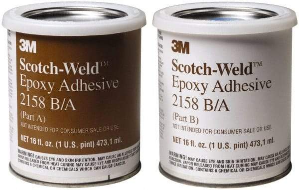 3M - 1 Gal Can Two Part Epoxy - 120 min Working Time, 2,000 psi Shear Strength, Series 2158 - USA Tool & Supply