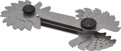 Value Collection - 28 Leaf, 0.5 to 6mm Pitch Range, 4 to 56 TPI Range, Screw Pitch Gage - USA Tool & Supply