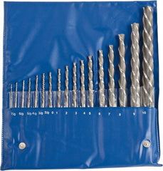 Value Collection - #10 to #7 Pin, 0.0666 to 0.7216" Diam, 0.0497 to 0.5799" Small End, Straight Shank, Taper Pin Reamer Set - USA Tool & Supply