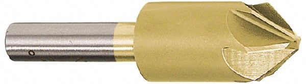 Melin Tool - 7/8" Head Diam, 1/2" Shank Diam, 6 Flute 90° Cobalt Countersink - USA Tool & Supply