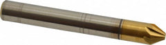 Melin Tool - 1/4" Head Diam, 1/4" Shank Diam, 6 Flute 60° Cobalt Countersink - USA Tool & Supply