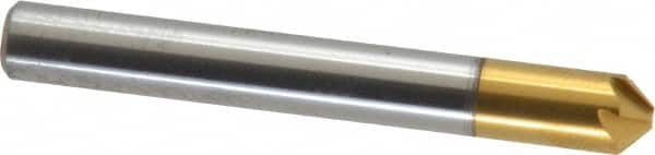Melin Tool - 1/4" Head Diam, 1/4" Shank Diam, 6 Flute 90° Cobalt Countersink - USA Tool & Supply