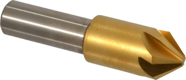 Melin Tool - 1/2" Head Diam, 3/8" Shank Diam, 6 Flute 82° Cobalt Countersink - USA Tool & Supply