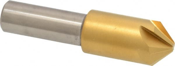 Melin Tool - 1/2" Head Diam, 3/8" Shank Diam, 6 Flute 90° Cobalt Countersink - USA Tool & Supply