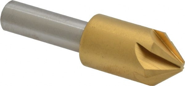 Melin Tool - 5/8" Head Diam, 3/8" Shank Diam, 6 Flute 82° Cobalt Countersink - USA Tool & Supply