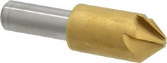 Melin Tool - 3/4" Head Diam, 1/2" Shank Diam, 6 Flute 82° Cobalt Countersink - USA Tool & Supply