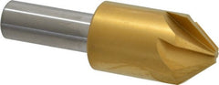 Melin Tool - 7/8" Head Diam, 1/2" Shank Diam, 6 Flute 82° Cobalt Countersink - USA Tool & Supply