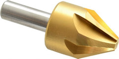 Melin Tool - 1-1/4" Head Diam, 1/2" Shank Diam, 6 Flute 60° Cobalt Countersink - USA Tool & Supply