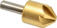 Melin Tool - 1-1/4" Head Diam, 1/2" Shank Diam, 6 Flute 90° Cobalt Countersink - USA Tool & Supply