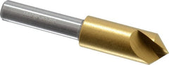 Melin Tool - 3/8" Head Diam, 1/4" Shank Diam, 1 Flute 90° Cobalt Countersink - USA Tool & Supply