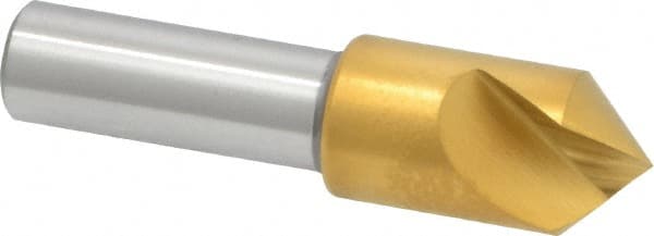 Melin Tool - 1/2" Head Diam, 3/8" Shank Diam, 1 Flute 90° Cobalt Countersink - USA Tool & Supply