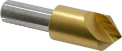 Melin Tool - 3/4" Head Diam, 1/2" Shank Diam, 1 Flute 90° Cobalt Countersink - USA Tool & Supply