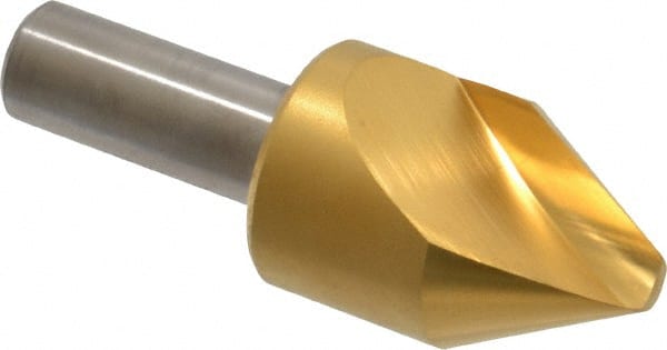 Melin Tool - 1" Head Diam, 1/2" Shank Diam, 1 Flute 60° Cobalt Countersink - USA Tool & Supply