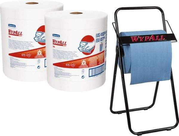 WypAll - Black Wipe Dispenser - For Use with Jumbo Roll Wipes - USA Tool & Supply