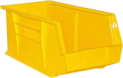 Durham - 14-5/8" Deep, Yellow Plastic Hang and Stack Bins - 7" High x 8-1/4" Wide x 14-5/8" Long - USA Tool & Supply