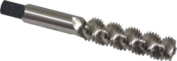 Heli-Coil - M10x1.50 Metric Coarse, 3 Flute, Bottoming Chamfer, Bright Finish, High Speed Steel Spiral Flute STI Tap - Right Hand Flute, 3-3/8" OAL, 9.32mm Shank Diam, 1-21/32" Thread Length, 5H Class of Fit - Exact Industrial Supply