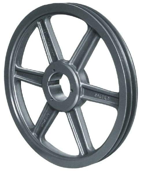 Browning - 2 Groove, 1/2 to 2-7/16 Bore Diam, 4.68" Outside Diam, QD Bushed V Belt Sheave - 4.5 5V Diam Belt Pitch - USA Tool & Supply