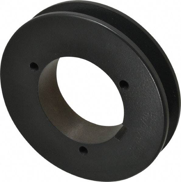 Browning - 1 Groove, 5/8 to 2-1/4 Bore Diam, 5.08" Outside Diam, QD Bushed V Belt Sheave - 4.9 5V Diam Belt Pitch - USA Tool & Supply