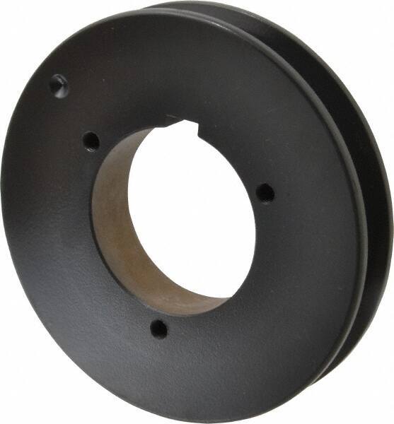Browning - 1 Groove, 5/8 to 2-1/4 Bore Diam, 5.68" Outside Diam, QD Bushed V Belt Sheave - 5.5 5V Diam Belt Pitch - USA Tool & Supply
