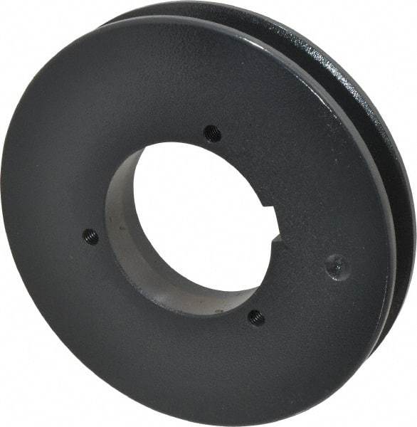 Browning - 1 Groove, 5/8 to 2-1/4 Bore Diam, 6.08" Outside Diam, QD Bushed V Belt Sheave - 5.9 5V Diam Belt Pitch - USA Tool & Supply