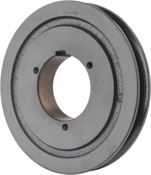 Browning - 1 Groove, 5/8 to 2-1/4 Bore Diam, 6.88" Outside Diam, QD Bushed V Belt Sheave - 6.7 5V Diam Belt Pitch - USA Tool & Supply