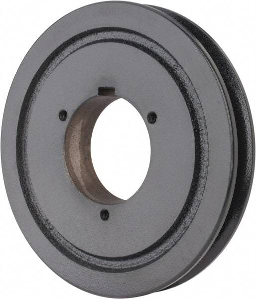 Browning - 1 Groove, 5/8 to 2-1/4 Bore Diam, 7.08" Outside Diam, QD Bushed V Belt Sheave - 6.9 5V Diam Belt Pitch - USA Tool & Supply
