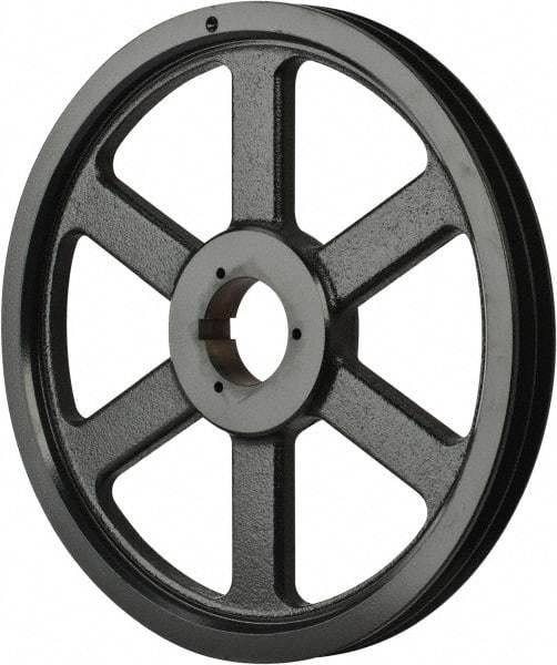 Browning - 2 Groove, 5/8 to 2-1/4 Bore Diam, 15.68" Outside Diam, QD Bushed V Belt Sheave - 15.5 5V Diam Belt Pitch - USA Tool & Supply