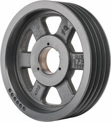 Browning - 4 Groove, 5/8 to 2-1/4 Bore Diam, 11.28" Outside Diam, QD Bushed V Belt Sheave - 11.1 5V Diam Belt Pitch - USA Tool & Supply