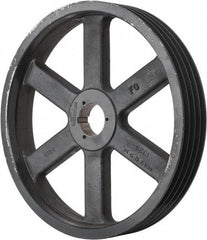 Browning - 4 Groove, 5/8 to 2-1/4 Bore Diam, 18.68" Outside Diam, QD Bushed V Belt Sheave - 18.5 5V Diam Belt Pitch - USA Tool & Supply